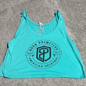 Born Primitive Aqua Blue Tank Top with Logo